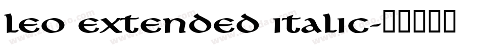Leo Extended Italic字体转换